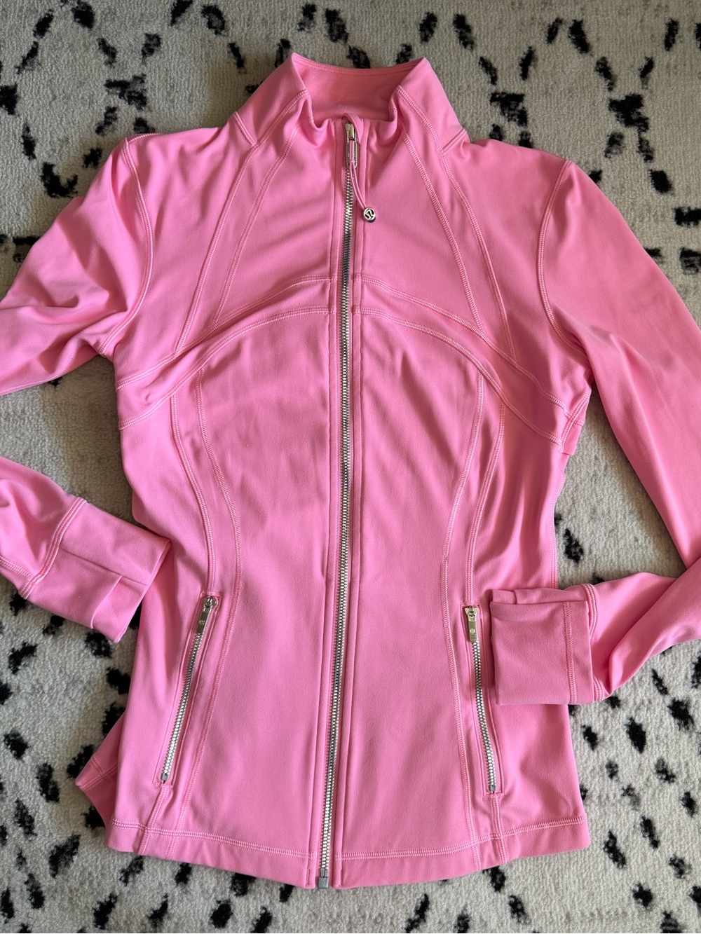 lululemon athletica Pink Nulu sz 6 Jacket Candy Cloud Silver Zipper Define - Picture 2 of 6